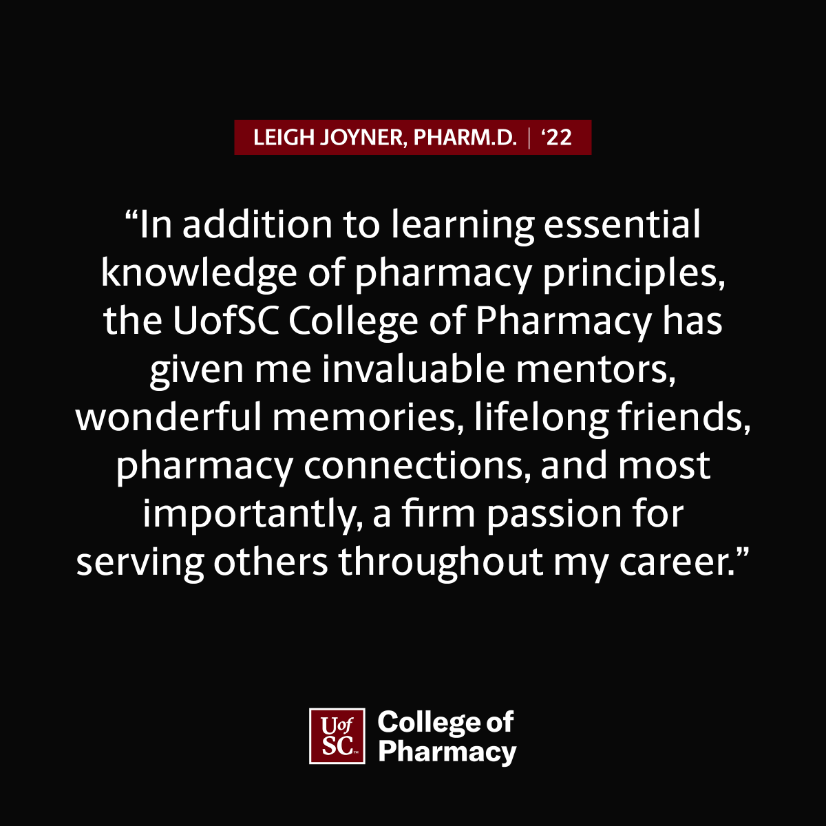 UofSCPharm's tweet photo. Why @UofSC? Our family atmosphere, supportive learning environment, renowned faculty and incredible students make for a pharmacy school experience unlike any other.

Learn more ➡️ https://t.co/egiVu0FRi3 https://t.co/1mSal0LgiU