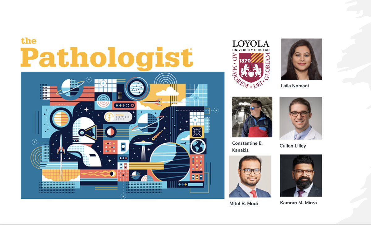 Grateful to be recognized in the 2022 #PowerList  <a href="/pathologistmag/">The Pathologist</a>. Thrilled to represent #pathology in this way!

Congrats to all honorees &amp; a big shout-out to all <a href="/loyolapathology/">Loyola Pathology & Laboratory Medicine</a> folks! (<a href="/cullen_lilley/">Cullen Lilley, MD, MS, MA, MB(ASCP)</a> <a href="/CEKanakisMD/">Constantine E. Kanakis, MD, MSc, MLS(ASCP)</a> <a href="/MitulModiMD/">Mitul B. Modi, MD</a> and grad <a href="/nomani_laila/">Laila Nomani</a>!) 

thepathologist.com/power-list/2022