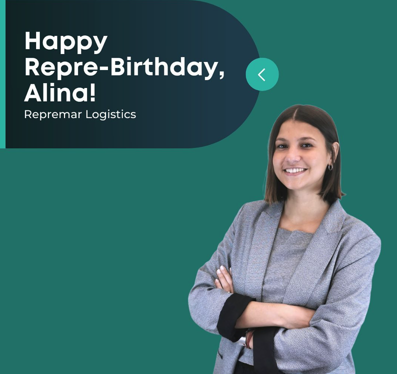 Feliz #RepreBirthday, Alina!

Hace algunas semanas, Alina festejó su 8vo. aniversario trabajando en nuestra empresa.

¡Gracias por todos estos años, esperamos compartir muchos más!

#repremarlogistics
#reprebirthdays

instagram.com/p/CgiPGlet40Q/