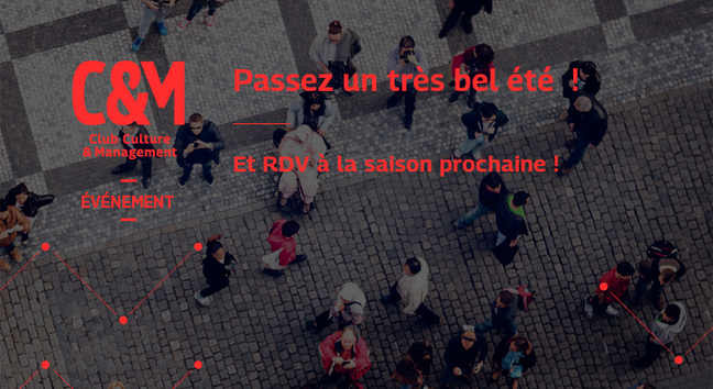 Toute l'équipe du Club vous souhaite un très bel été et vous donne RDV à la saison prochaine ! 😎☀️
Pour accompagner votre été, retrouvez les interviews des professionnels de la culture qui sont intervenus ces dernières saisons : culture-et-management.com/interviews.html
#belete #summer #Vacances