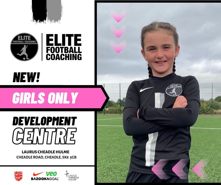 ⚫️| NEW GIRLS DEVELOPMENT CENTRE ‼️

We are pleased to announce that for the 22/23 season we will be launching a brand new Girls Development Centre

▪️Launches Fri 9th Sept
▪️First Session FREE
▪️Brand New 4G Facility
▪️Won’t Affect Grassroots Commitments

elitefootballcoaching.co.uk/girls-developm…