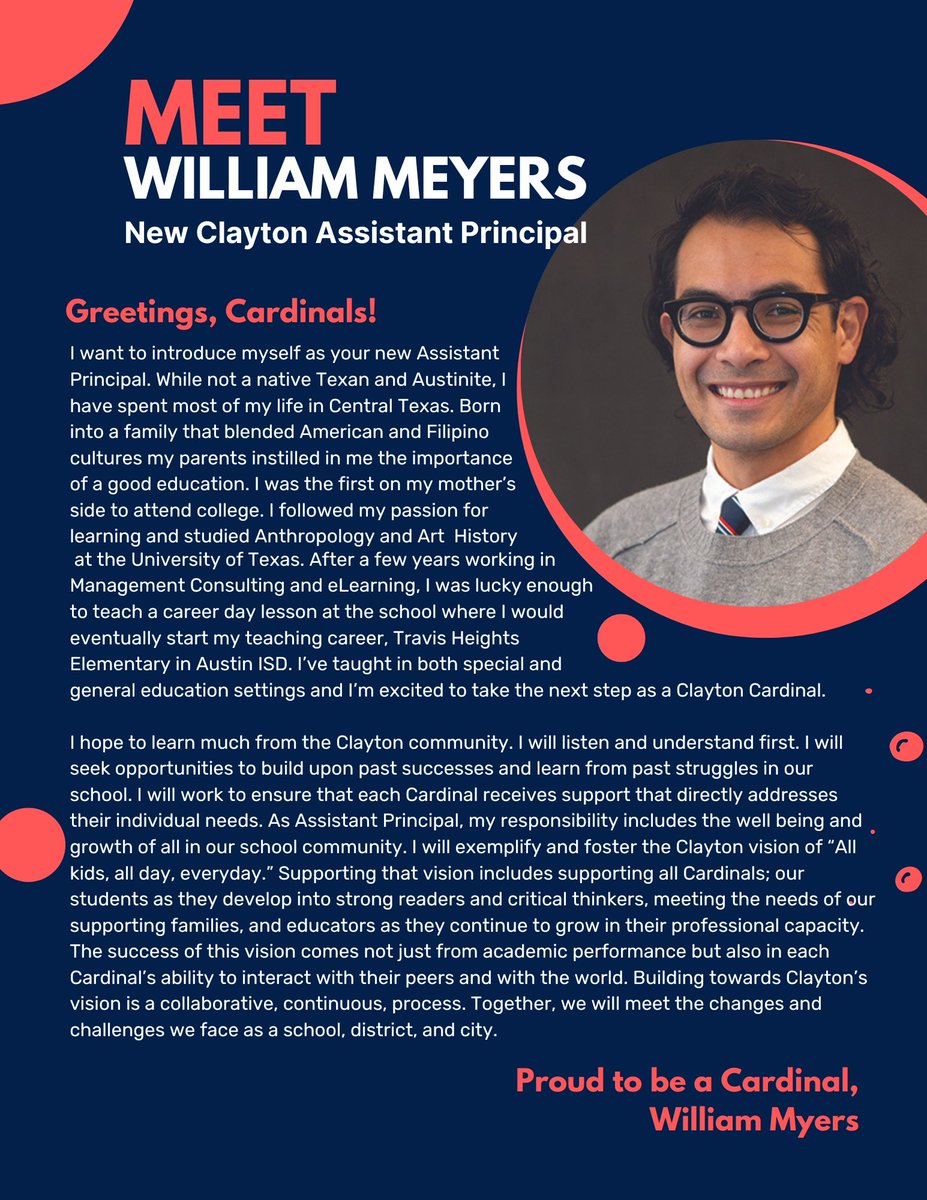 Welcome to the Clayton family, Mr. Myers!