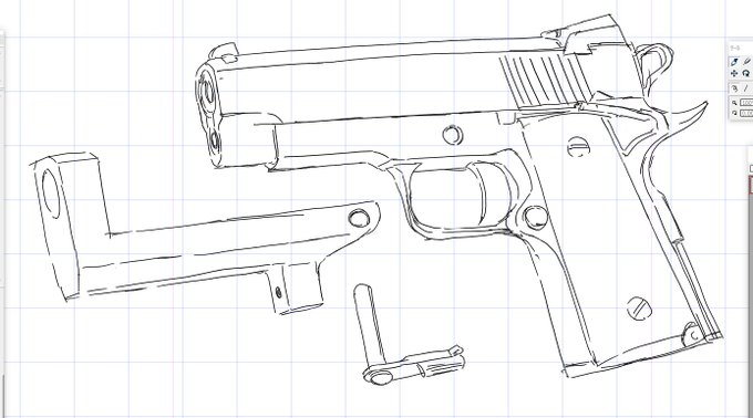 ミーハーだからぶん殴りピストル考えてたけどCAD起こさなきゃダメなんかになり面倒 