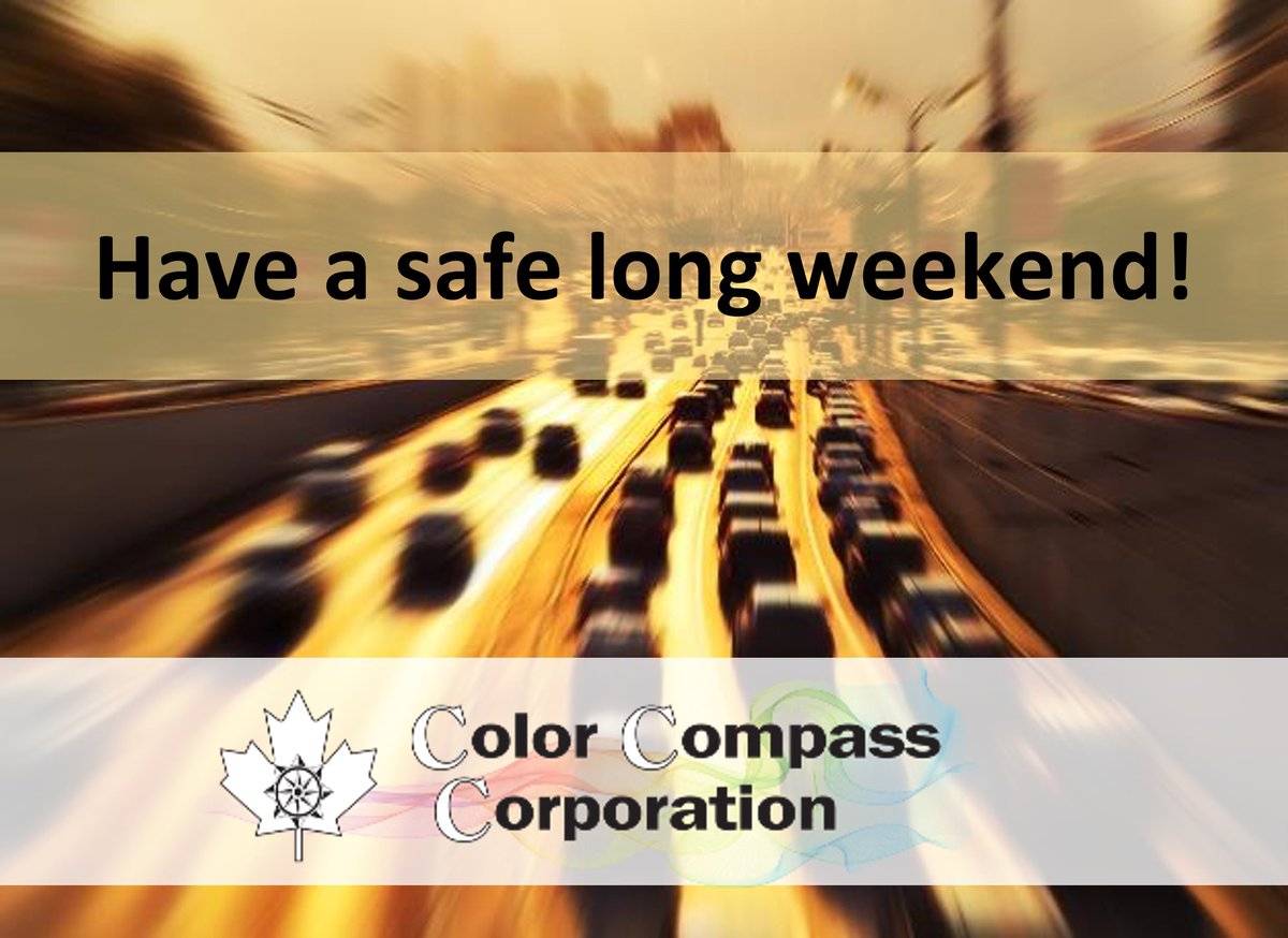 ColorCompass's tweet image. From the Color Compass family, please have a great but safe long weekend!  Yes, we are supplier to the automotive collision industry, however…it is very important to us that everyone drives and stays save...enjoy the ride!
#longweekend #autocollision #safetyfirst