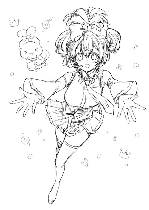 #PoseOfTheDay ポーマニのやつを使って描いてみたかったシナモンミクを描いてみた 