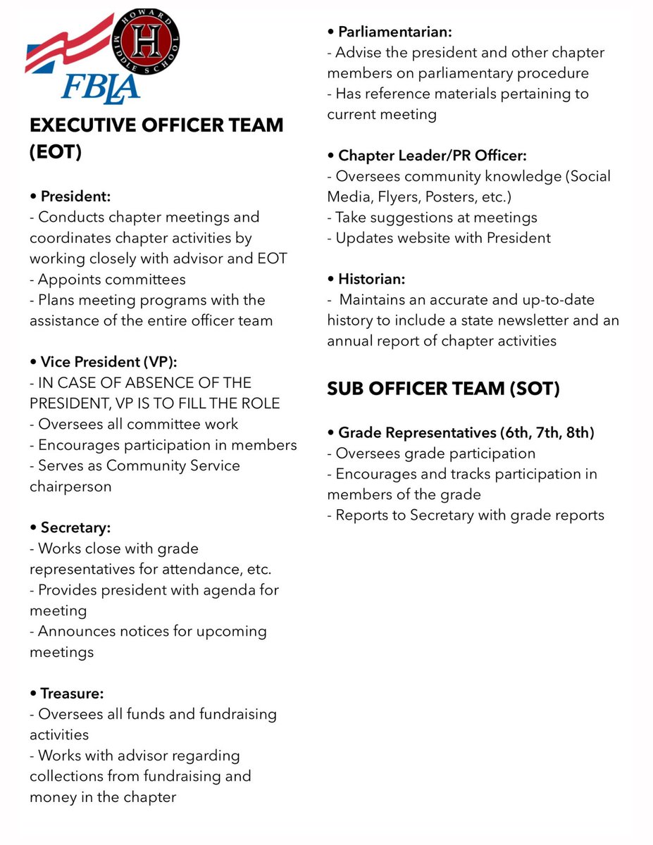 HowardmiddleF's tweet photo. Attention Huskies! We are recruiting
officers for our 2022-23 FBLA chapter and we'd love for vou to
apply! If you have anv additional questions contact us or visit
our website. 🐾 https://t.co/Czh8FhcWJk