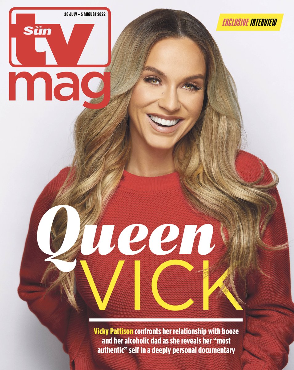 TheSunTVMagEd's tweet image. In tomorrow's #TVMag, @VickyPattison admits this is "the most real, authentic, raw and exposed that I’ve ever been” as she opens up in an exclusive interview ahead of her powerful, important @Channel4 documentary #AlcoholDadAndMe