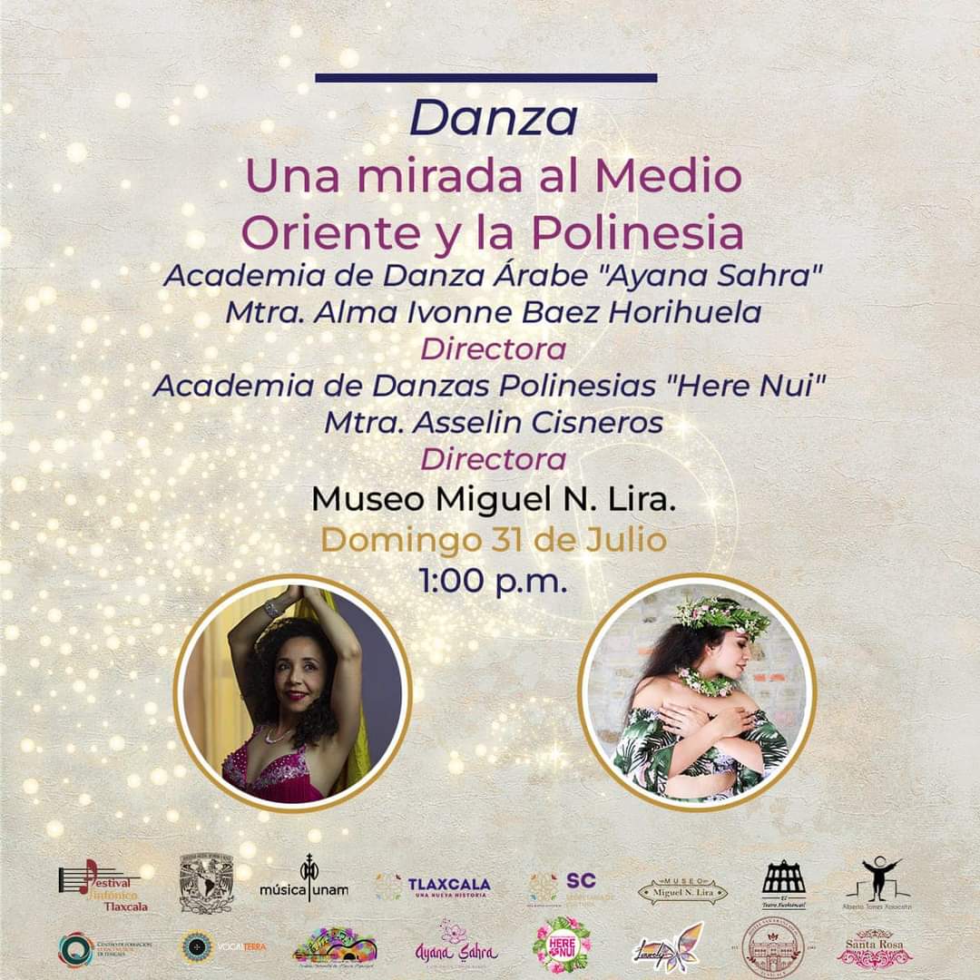 n_museo's tweet photo. Este domingo 31 de Julio, tendremos una función danscistica maravillosa de las Academias "Ayana Sahra" bajo la dirección de la Mtra. Alma Ivonne Baez Horihuela y "Here Nui" de la Mtra. Asselin Cisneros. ¡A la 1 pm! Entrada gratuita.  Les esperamos con cariño.  #Museomiguelnlira https://t.co/d2jTtYr65m