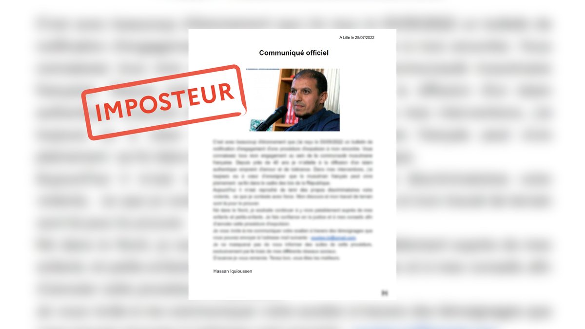 Une procédure d’expulsion du territoire national visant Hassan Iquioussen a été annoncée par @GDarmanin. Se présentant comme un guide religieux, il est en réalité un militant de l'islam politique lié à la pensée des “Frères musulmans” qui piétine depuis des années la République.