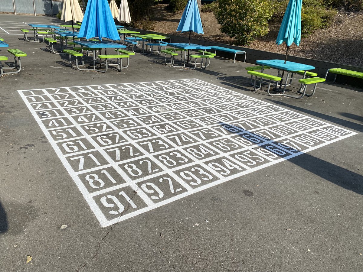 Hundreds chart at an elementary school!