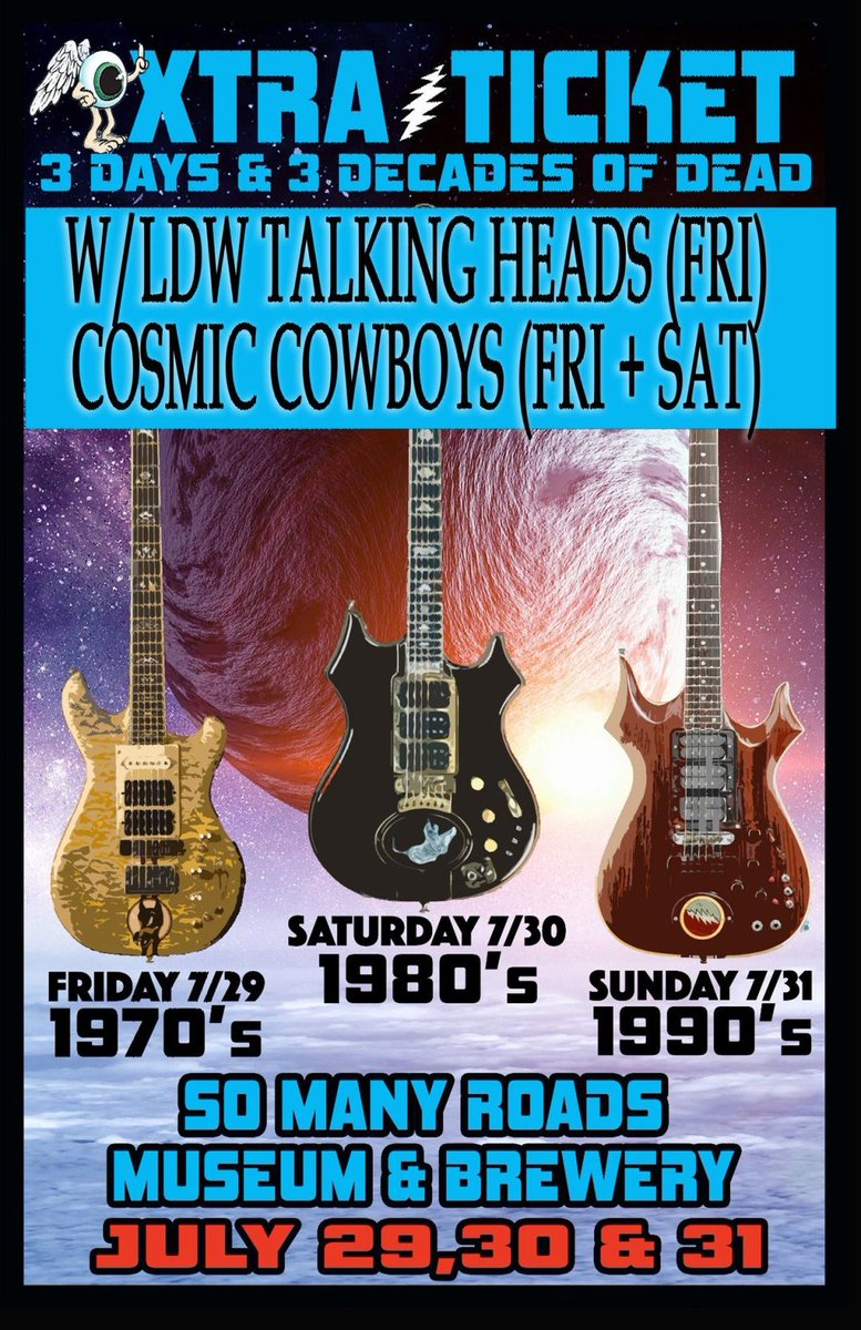I'm honored to be playing three nights with Xtra Ticket at SO Many Roads this weekend. Tonight we tackle material from the 70s (11pm), tomorrow the 80s (10pm) and on Sunday - you guessed it - the 90s! (9pm)

bnds.us/q8unnb