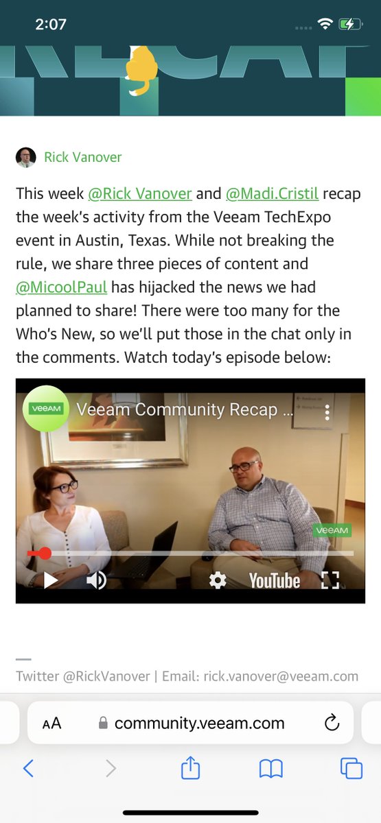 Community recaps are always fun, but this got to be special! @RickVanover  and myself are getting helped by  @Kstoner  to record from #austintx at #techexpo 2022 
Giving some overview on the event- and announce some cool stuff in the special dept news! Thanks everyone @micoolpaul