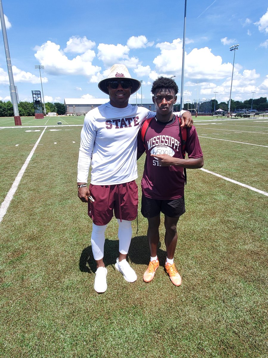 After a great day of camp and a conversation with @coachtonyhughes I'm extremely honored to receive my first d1 offer from Mississippi State University!!! #AGTG @coachwilliamsfb @BHoward_11 @RivalsCole @MacCorleone74 @wpg_coach_rip @CoachMcCannERT @CoachMcBath_MSU @shayhodge3
