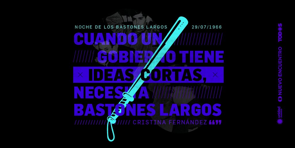 JavierCalisaya's tweet photo. #29deJulio #En1966
A #56años de La Noche de los Bastones Largos, decimos: #NuncaMás. https://t.co/OwTq4bdg1n