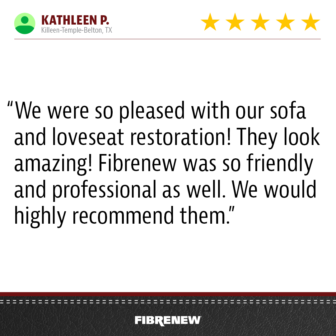 Fibrenew_Intl's tweet photo. "Friendly, professional, recommended" - thank you for the kind words, Kathleen! We're happy that you're happy with the amazing results delivered by the team at Fibrenew Heart of Texas! 

Locations everywhere: https://t.co/0hTIFuIrox https://t.co/mzsltxG9AZ