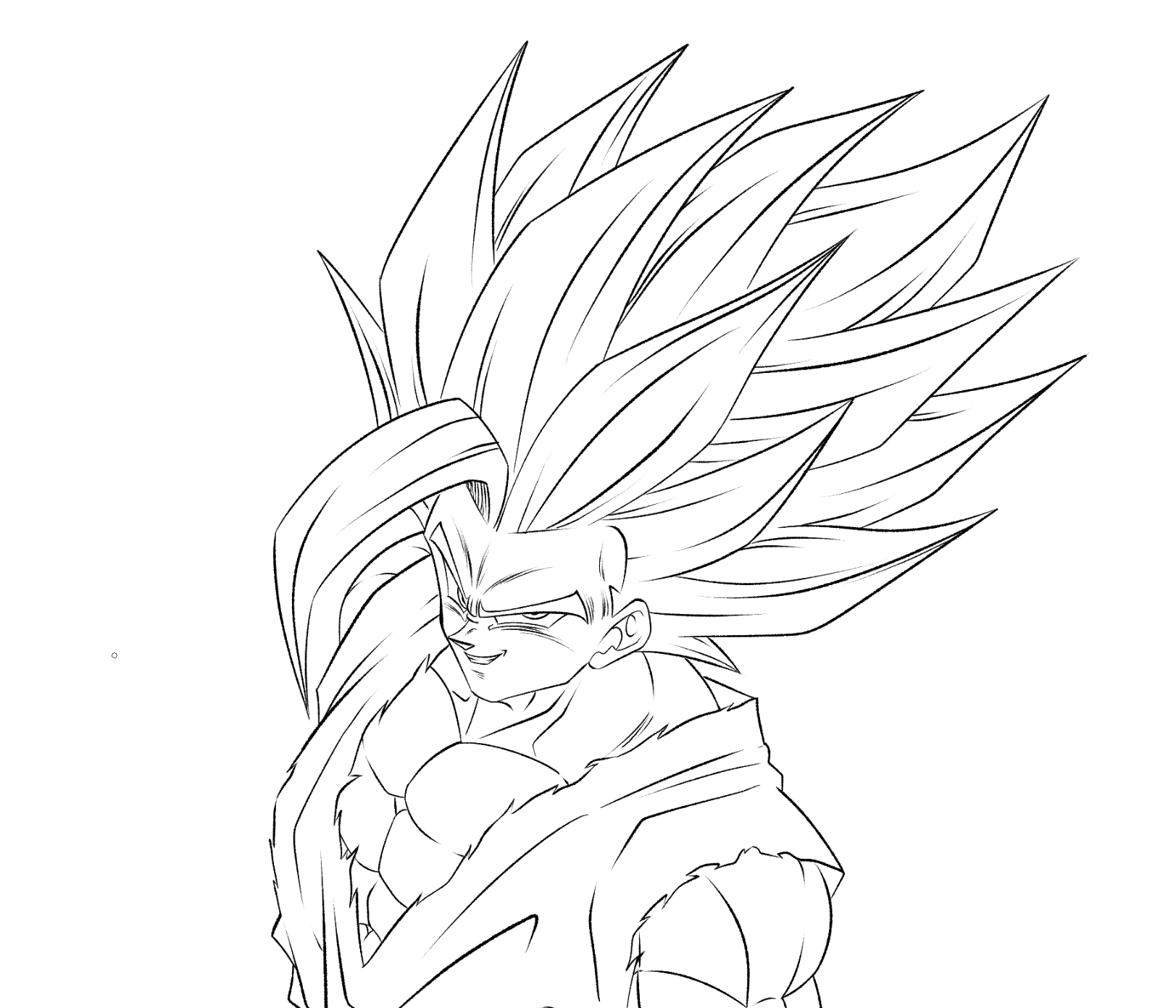 Goku Super Saiyan 3 Coloring Pages - FY24sAUXwAE64lH Large