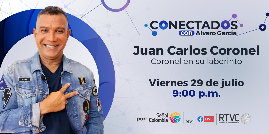 RTVCnoticias's tweet photo. El gran @JuanCaCoronel llega a la pantalla de @SenalColombia con memorables historias musicales en #CoronelEnSuLaberinto🎶👏.
Conoce todos los detalles de esta serie en una nueva edición de #ConectadosCon @AlvaroGarciaJ.
Viernes 🗓️ 9:00 p.m. ⏰ por @SenalColombia📺 y #FBLive 📲 https://t.co/dXn1QNrfEr
