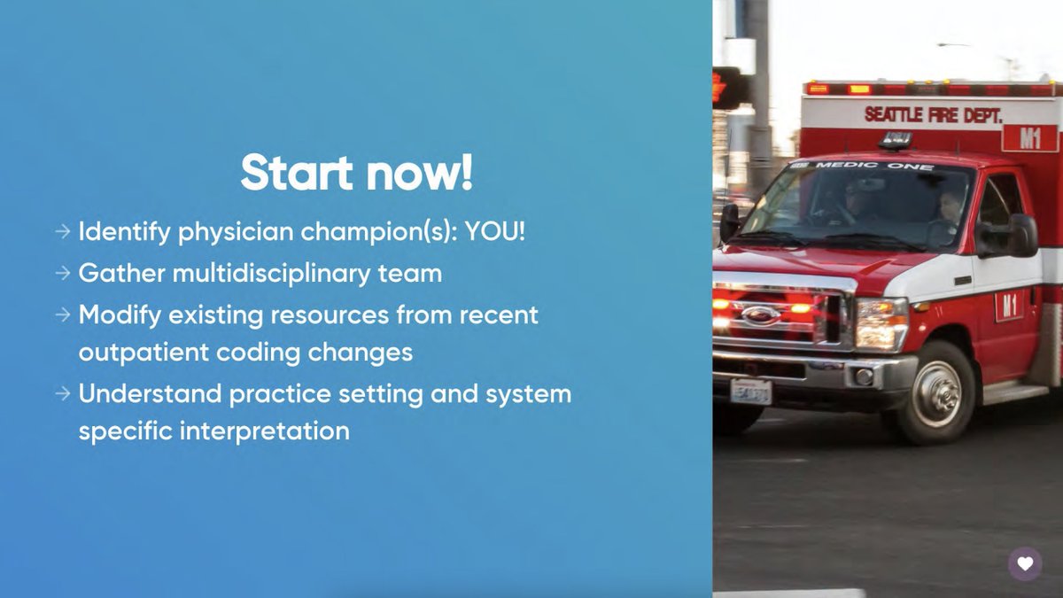 Patricia Tran, MD, MS, FAAP (she/her) (@patriciatranmd) on Twitter photo <a href="/Mentimeter/">Mentimeter</a> <a href="/JessicaFordDO/">Jessica Ford, DO</a> <a href="/AndreaHadleyMD/">Andrea Hadley</a> <a href="/PHMConf/">PHM Conference</a> <a href="/StanfordPHM/">Stanford Pediatric Hospital Medicine</a> Let's start getting ready for these changes NOW - find a multidisciplinary group to develop templates/toolkits for educational sessions teaching documentation of MDM, potentially modify resources developed when outpatient coding was changed <a href="/Mentimeter/">Mentimeter</a> <a href="/JessicaFordDO/">Jessica Ford, DO</a> <a href="/AndreaHadleyMD/">Andrea Hadley</a> <a href="/PHMConf/">PHM Conference</a> <a href="/StanfordPHM/">Stanford Pediatric Hospital Medicine</a> Let's start getting ready for these changes NOW - find a multidisciplinary group to develop templates/toolkits for educational sessions teaching documentation of MDM, potentially modify resources developed when outpatient coding was changed