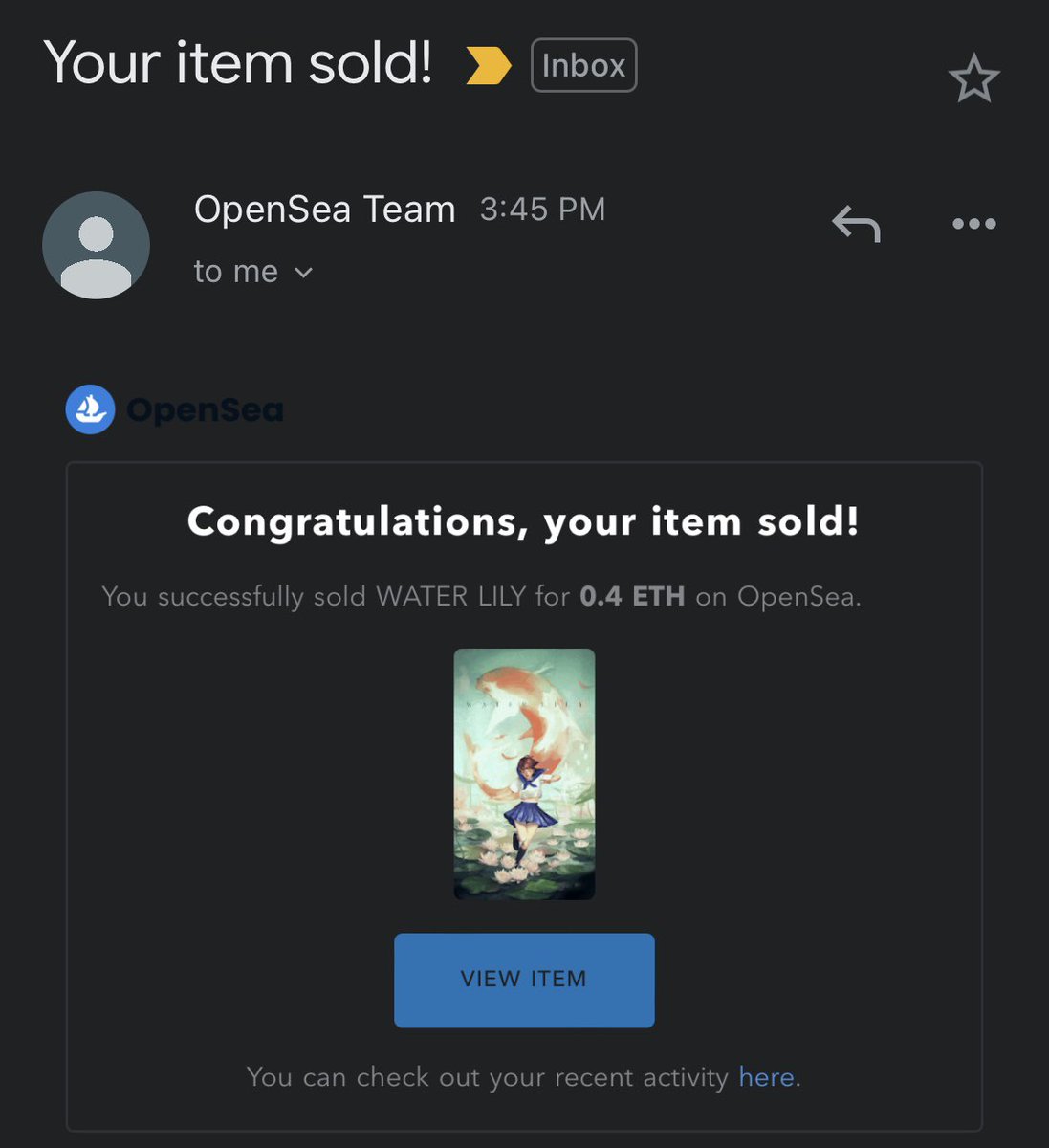 Congrats <a href="/soojincho/">SOO.🐞</a> 🎉
Her beautiful Water Lily just sold❤️‍🔥