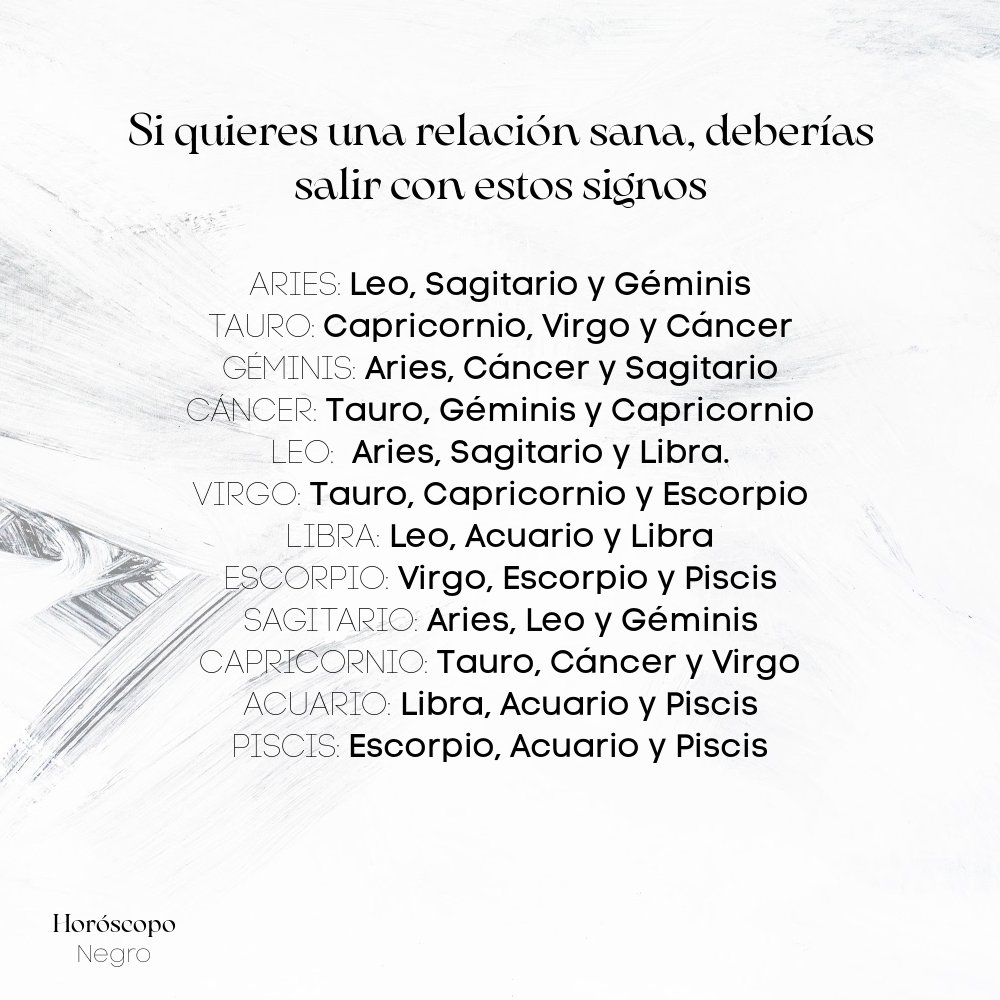 horoscoponegro's tweet photo. Si quieres una relación sana, deberías salir con estos signos 🔮 https://t.co/wwDoCozPDt
