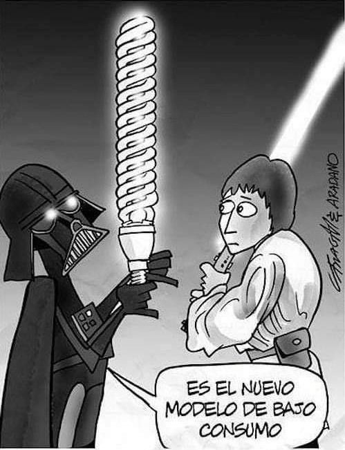 StarWarsEs's tweet photo. Hay que ahorrar que está la luz muy cara... https://t.co/ID9BuyCEb4