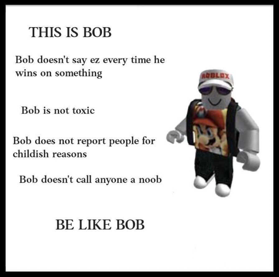 FadedSquad's tweet photo. Be like Bob. Please. https://t.co/hDTU1HwUrS