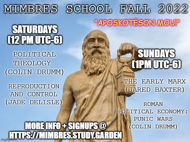 drumm_colin's tweet image. Excited to announce that signups for Mimbres School 2022 course offerings are now open. All courses are $250 up front, w/ $15 rebate for each session attended. Sign up at mimbres.study.garden. You can also audit these and previous courses for $7/mo at patreon.com/colindrumm