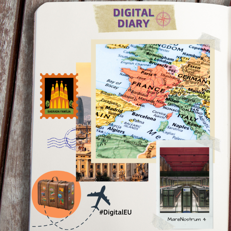 DigitalEU's tweet photo. ☀️ ⛱ Summer is all about...sunny days, salty hair, beautiful sunsets, and of course #tech to travel, record, save & share the adventures.
👉 Follow the #DigitalEUDiary summer trip around Europe 🇪🇺 while exploring our #digital world 🌐