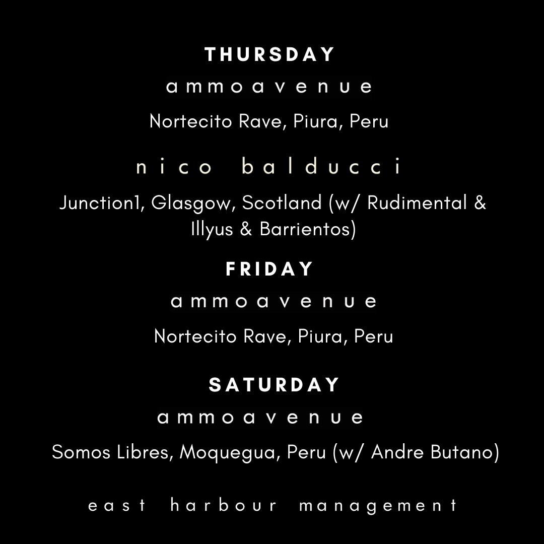 This weeks line up ft <a href="/ammoavenue/">Ammo Avenue</a> 🇵🇪 <a href="/NicoB123_/">nico 🐕</a>  🏴󠁧󠁢󠁳󠁣󠁴󠁿