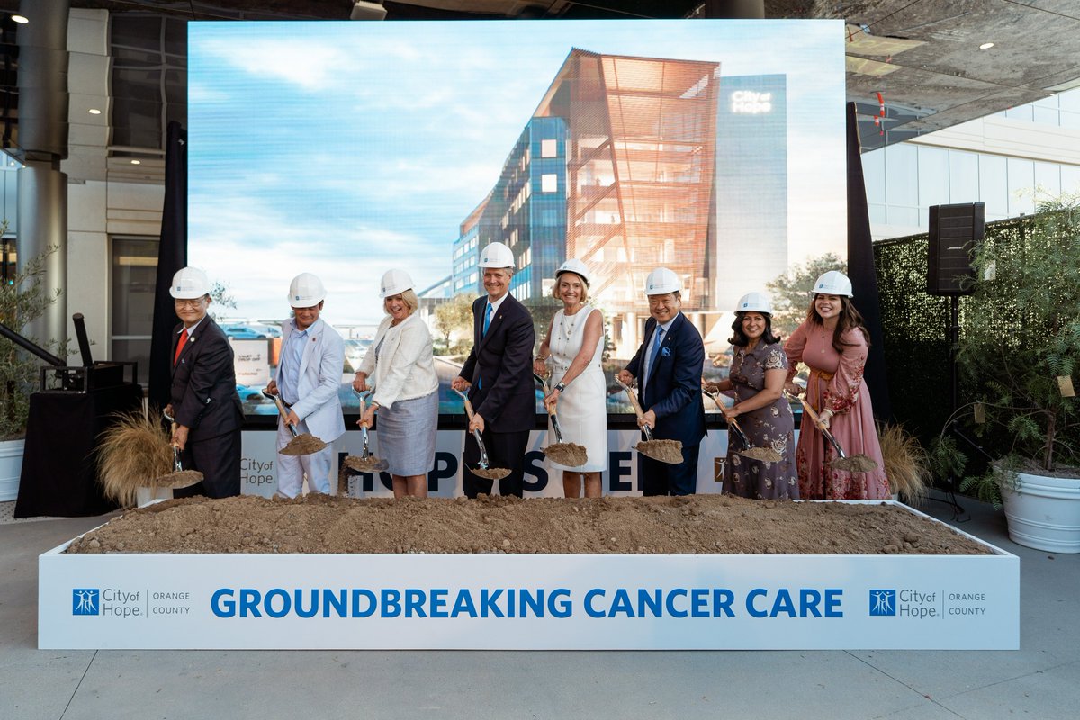 Hope is Here! Thank you to our patients, their families and members of the community for celebrating the grand opening of the #CityofHopeOrangeCountyLennarFoundationCancerCenter and our groundbreaking for O.C.'s only hospital focused exclusively on treating and curing cancer.