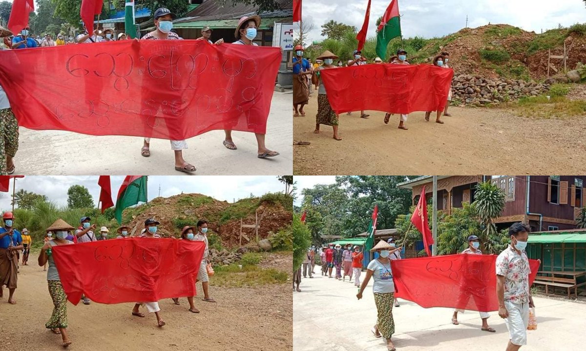 Kayar01MM's tweet photo. Anti-coup revolutionary strike in Kachin's Hpakant township.  #2022July29Coup #HelpMyanmarIDPs #WhatsHappeningInMyanmar https://t.co/Y5ssIymJ5i