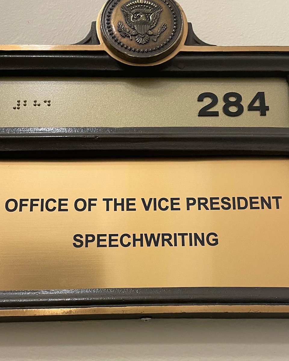 Alexlenee's tweet photo. Last week I started my time with the @vp on her speechwriting team! I am honored to spend some months with this team detailing as her speechwriter! https://t.co/SeeXN1WrVj