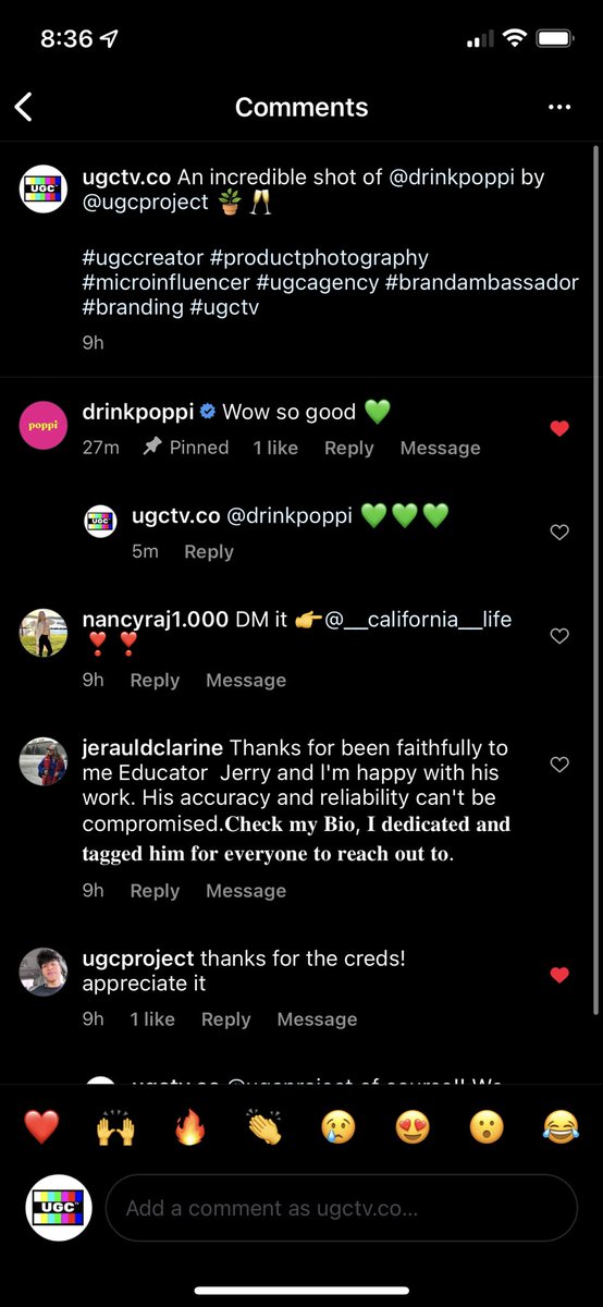 Just reposted an amazing product shot by <a href="/projectugc/">Aldwin | UGC Creator ⚡️</a> and <a href="/drinkpoppi/">poppi</a> had to comment 🤩 #ugccommunity #ShoutOut #UGCcontent