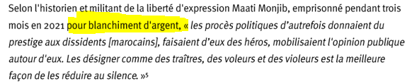 Nada_Yamani's tweet photo. Là par contre, vs avez tapé fort😂 #Monjib est "historien MILITANT de la liberté d'expression" yaaa salaam, tombe pour blanchiment d'argent et vous lui tendez le micro pour genre faire "style"...Mais comme sur le long de l'écrit, ya plein de contradictions à votre propre objectif https://t.co/JrqPIqllo1