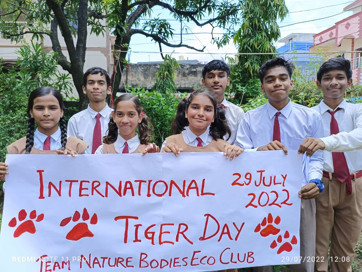 BodiesNature's tweet photo. @moefcc @PMOIndia @NITIAayog @byadavbjp @DrJitendraSingh @WWF 
@UNBiodiversity 
@_SubratSahoo 
#TeamNatureBodies
#InternationalTigerDay2022 
#29July2022
#EcoClubActivity
#SaveBigCats
#SaveTigerSaveOurEcoSystem https://t.co/edvolhSjPa