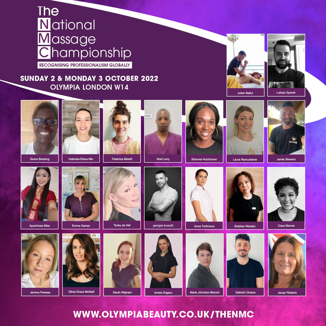 💜 Are you in? 💜 The National Massage Championship will be taking place for the fourth year at Olympia Beauty this autumn and we can't wait! Don't delay! buff.ly/2Ig4ehv #loveolympiabeauty #salonowner #spaowner #salon #spa #beauty #beautyevent #massagetherapist #massage