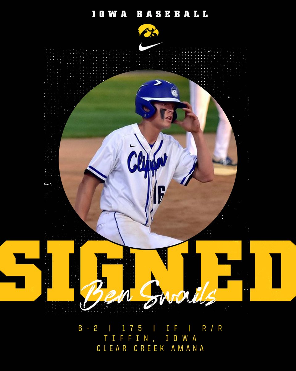 From our own backyard… excited to welcome <a href="/ben_swails/">Ben Swails</a> to the family! #Hawkeyes