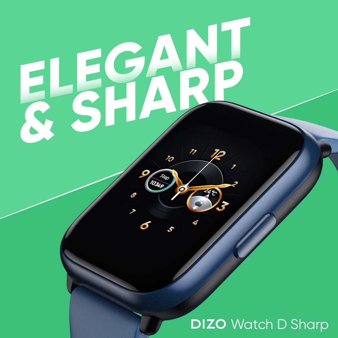 DIZOTech's tweet photo. Tired of stressing your eyes, viewing the screen of your smartwatch?

See clearer with 1.75"", 550 nits bright, 320*390 hi-res display of #DIZOWatchdSharp, both indoors and outdoors🚶

Shop now at just ₹3,499
🛍️ https://t.co/ZEzjb2fnlk 

#SharpStyleSharperView #DIZO #BeDifferent https://t.co/89l9tW6Ib2