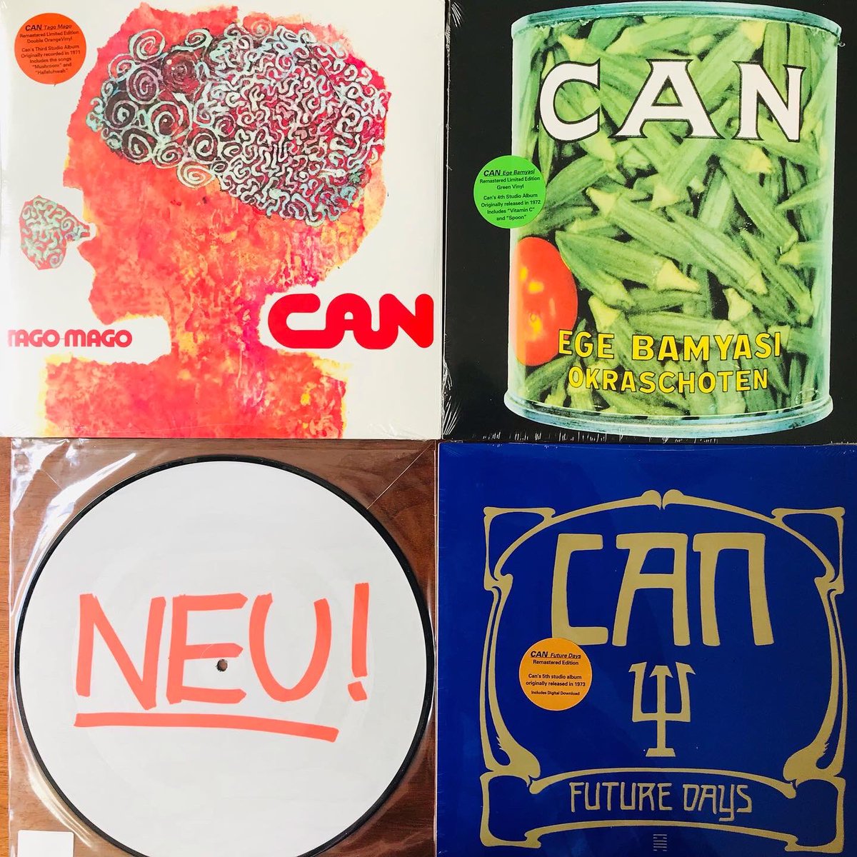 TRecsss's tweet photo. Los discos recién llegados de hoy les volarán los sesos. 💛🤯🖤
Disponibles ya en la tienda en línea: https://t.co/1O00j3pv7l 
Acá en el mundo real estamos de 2-9pm. 

#tearecs #can #neu #manyvoicesspeak #fayewebster #esg #populationii https://t.co/6peSpGW2f8