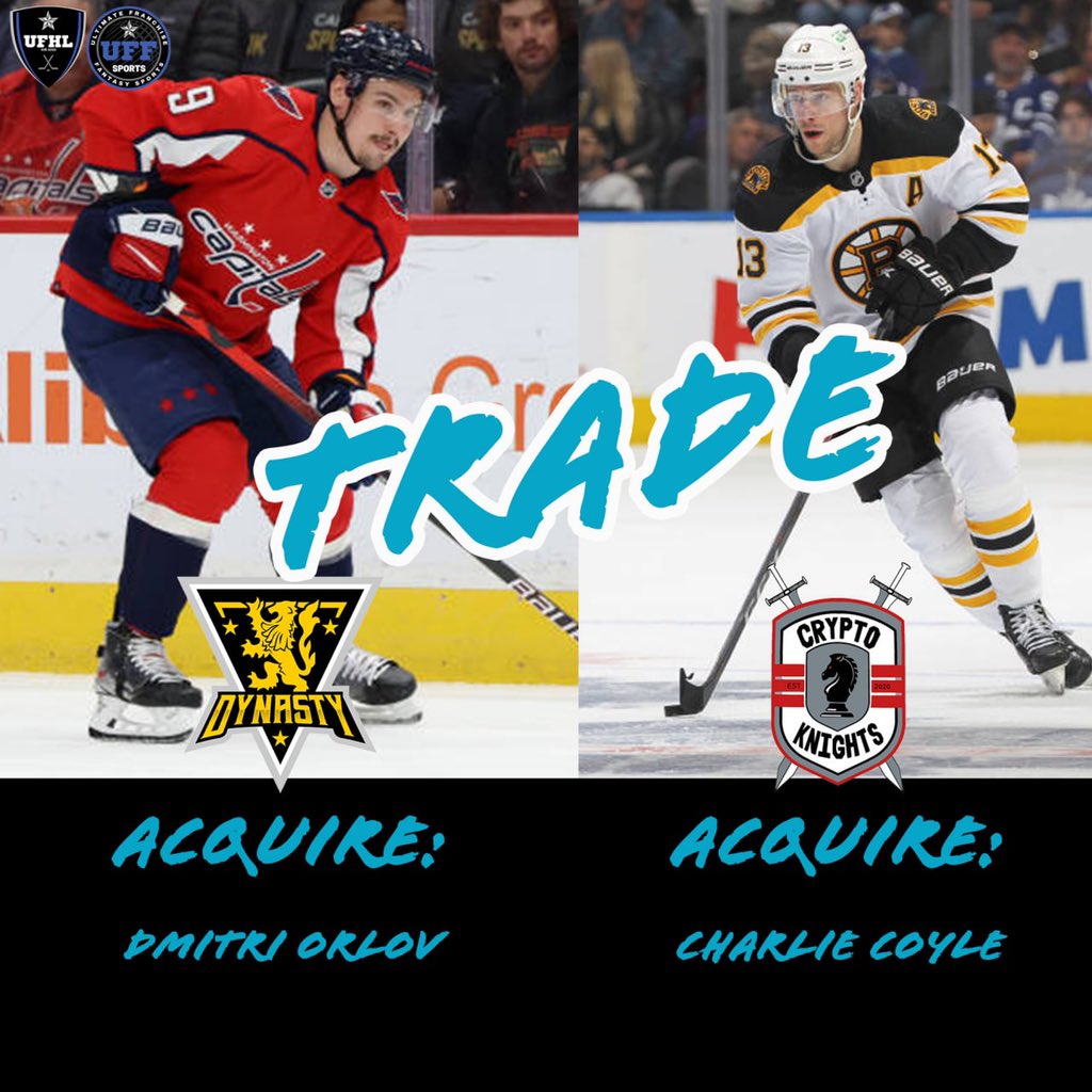 🚨TRADE ALERT🚨

#UFHLTrades #FantasyHockey $SCO #HockeyTwitter <a href="/DynastyUFHL/">Dynasty</a> <a href="/CK_UFHL/">Crypto Knights</a>