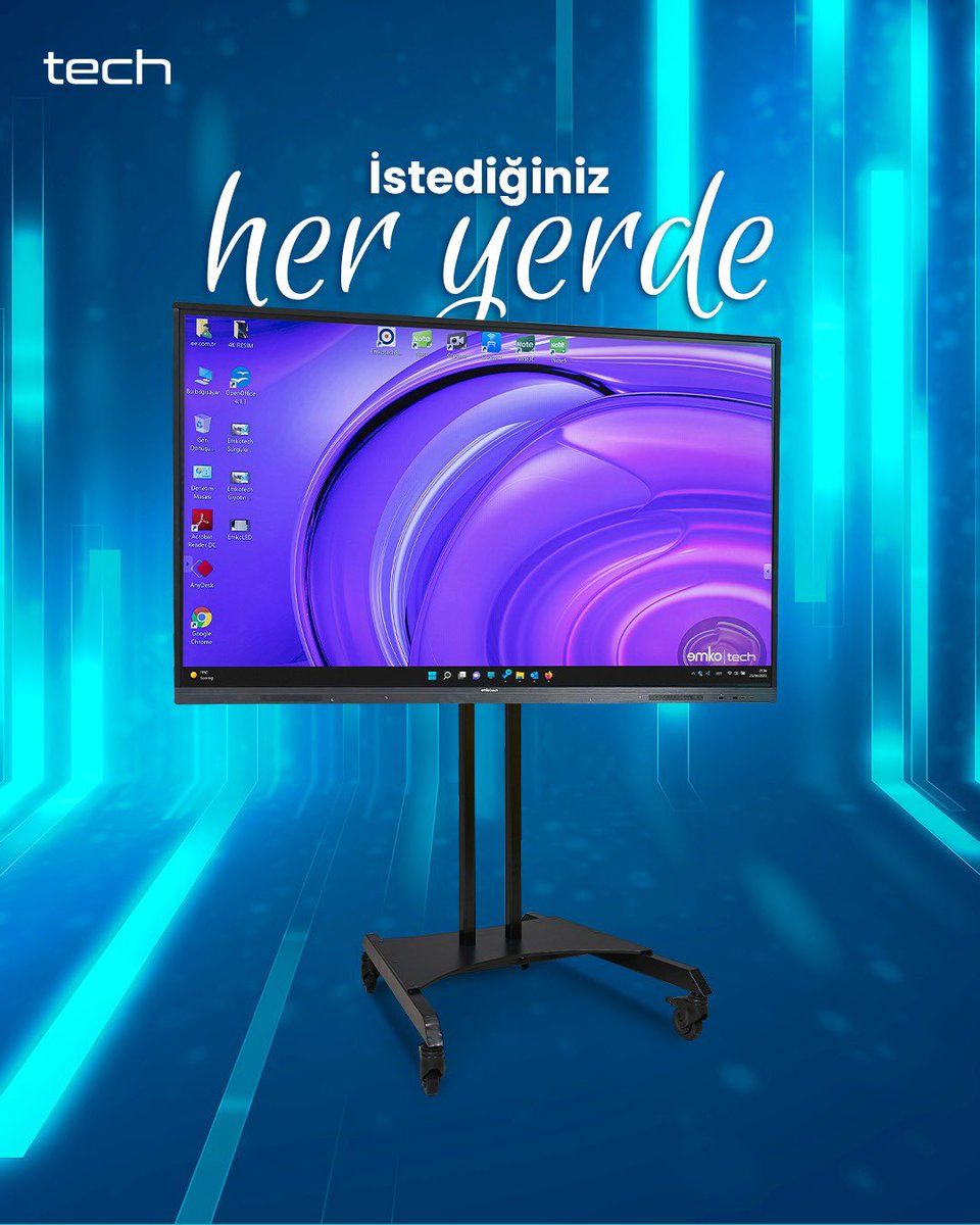 Emko mobil standı ile akıllı tahtanız istediğiniz yerde. 

#emko #emkoedu #emkotech #eğitiminolduğuheryerde #eğitimteknolojileri #teknolojikçözümler #eğitimçözümleri