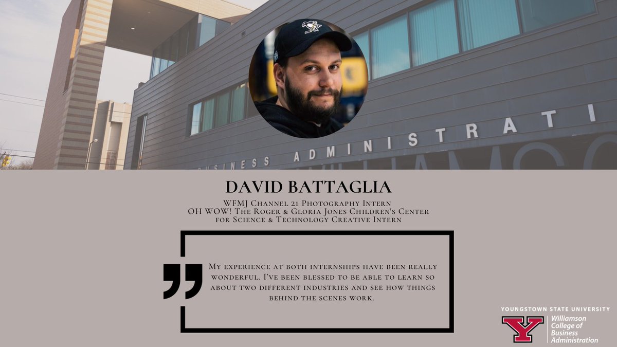 Oh wow! Two internships this summer for David Battaglia. Battaglia is a Telecommunications &amp; Sports Broadcasting major. We’re so glad you have had an amazing experience!