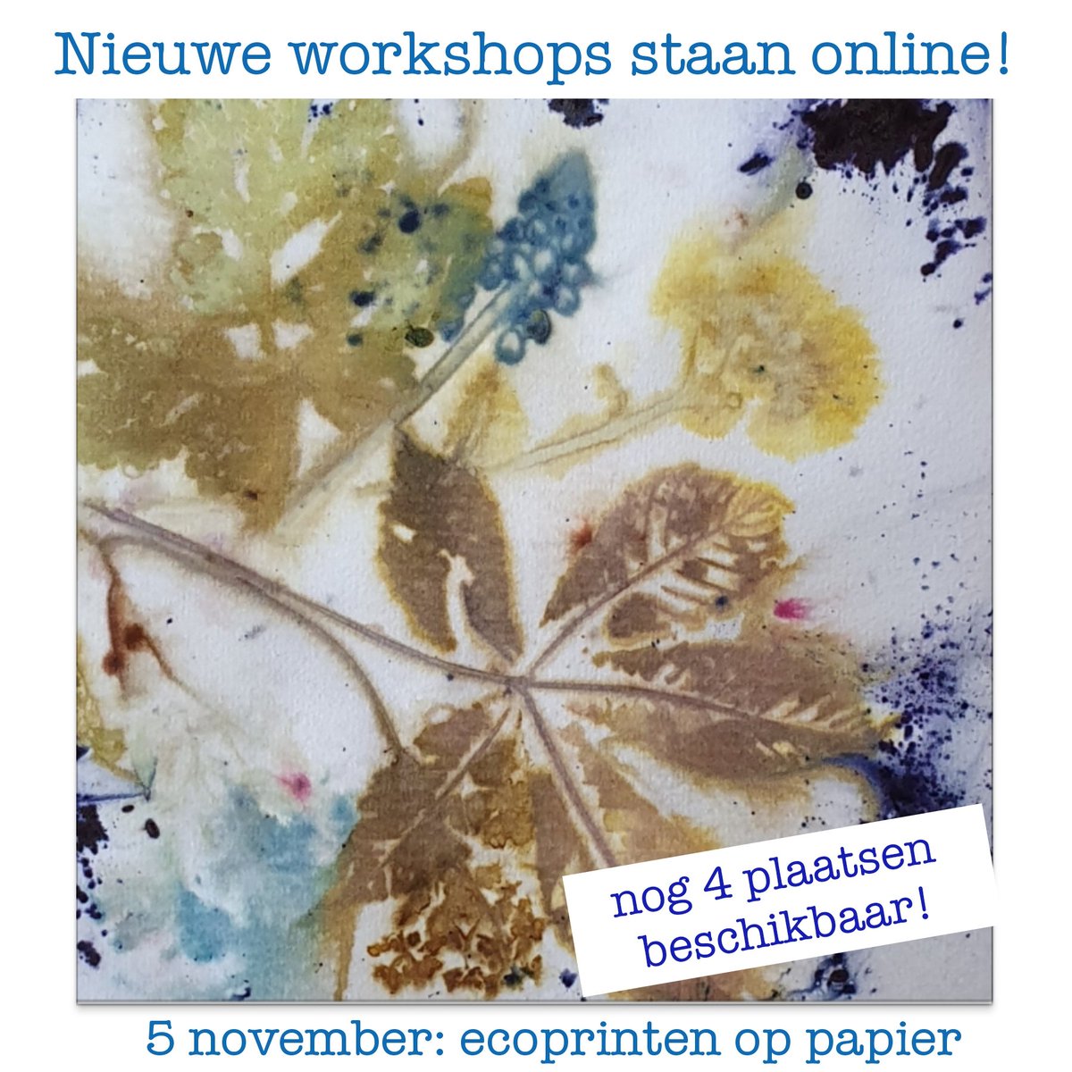 We zitten gelukkig nog volop in de zomer...maar toch hebben zich de eerste workshoppers al aangemeld. 
Ben jij nou ook zo'n herfstfan en lijkt jou niets leuker dan van die schitterende bladeren de mooiste prints te maken? blom-ecoprint.nl #workshops