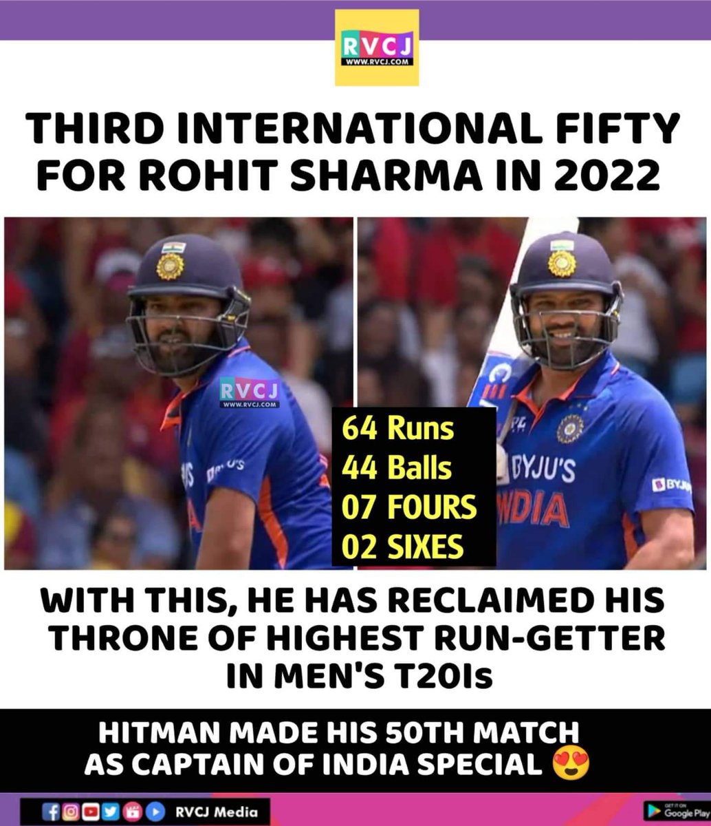 RVCJ_FB's tweet photo. Much needed innings by #RohitSharma𓃵 👏👏
#WIvIND https://t.co/RK2AtjLnzz