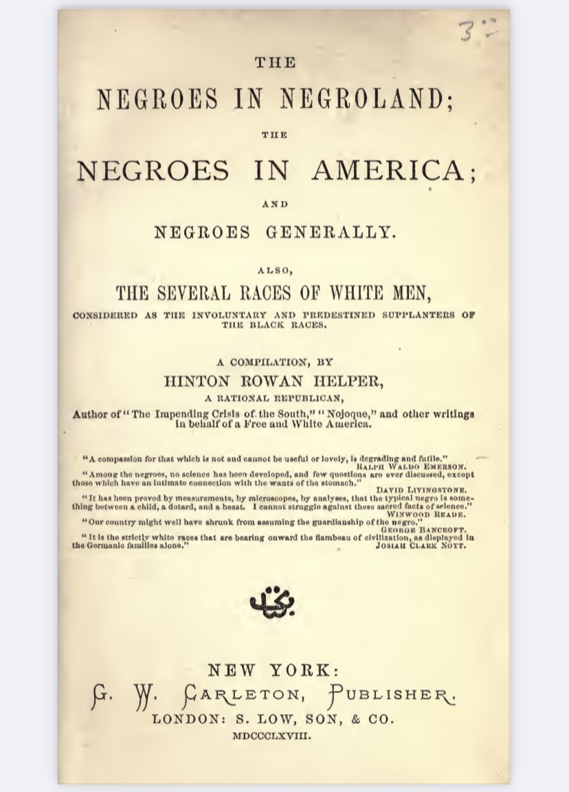 TalentOverHype's tweet image. Letter from Anthropologist Josiah C. Nott to General O. O. Howard, Superintendent Of The Freedman’s Bureau.
Entitled “The Negro Race”,
We are a specific peoplehood subjugated because of Negro blood.
@blackdetta @only1showers @FreshLifeFarms7 @SonnyG44 @Marcel4Congress