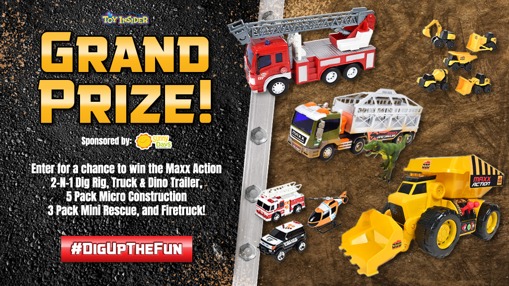 TheToyInsider's tweet photo. Congrats @lindseeyy_marie! You won the #DigUpTheFun GRAND PRIZE PACK featuring a 2-N-1 Dig Rig, a Truck &amp; Dino Trailer, the 5-pack Micro Construction, the 3-pack Mini Rescue, and a Firetruck! 🎉 https://t.co/xFVwv7WAa9