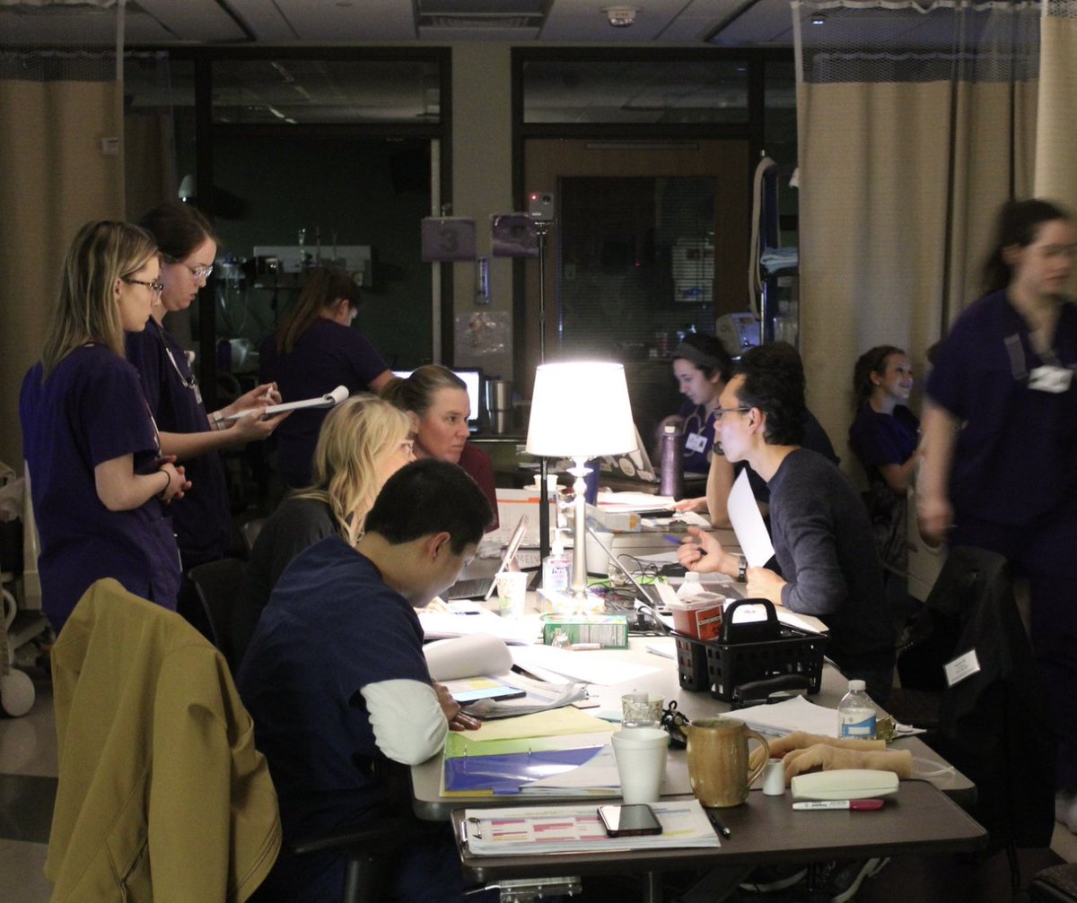 Night shift in one of our continuous 48-hour multi-patient sims. Busy night!