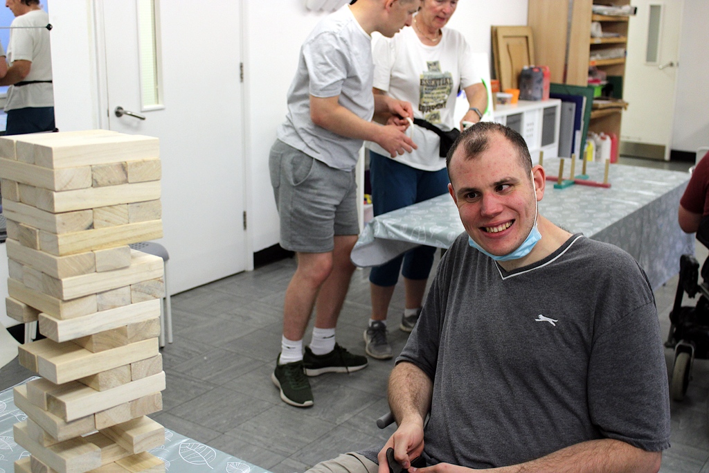 DayspaceLD's tweet image. Here's just a snapshot of our latest After Hours Games night!⁠
⁠
Jenga started well...⁠
⁠
For more information about our Evening After Hours activities, get in touch today! ⁠
⁠
⁠
#Dayspace #learningdisabilities #learningdisability #evening #activity #nobedtime #stayuplate