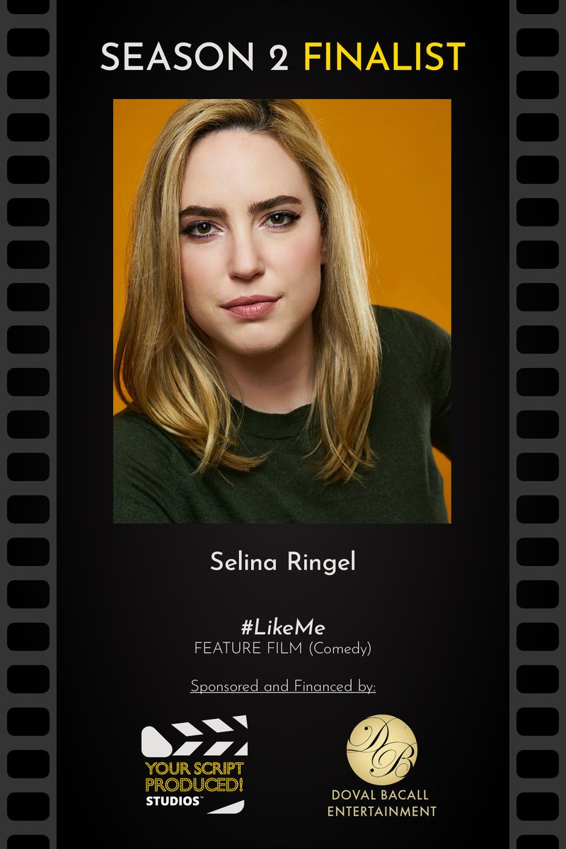 Your Script Produced! Studios (@script_produced) on Twitter photo Recognizing the talented #YSPseason2 Finalist <a href="/SelinaRingel/">Selina Ringel</a> for the Comedy Feature Film "#LikeMe."
#GotScript? Season 3 Deadline Approaching August 31, 2022
***
Learn More and Submit at YourScriptProducedStudios.com
#YourScriptProduced Recognizing the talented #YSPseason2 Finalist <a href="/SelinaRingel/">Selina Ringel</a> for the Comedy Feature Film "#LikeMe."
#GotScript? Season 3 Deadline Approaching August 31, 2022
***
Learn More and Submit at YourScriptProducedStudios.com
#YourScriptProduced