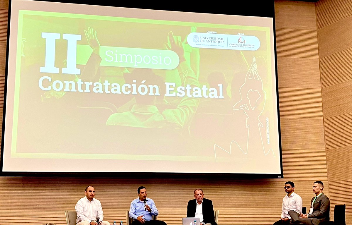 Andresfvss's tweet photo. #Aestahora #AHORA en el marco del II SIMPOSIO CONTRATACIÓN
ESTATAL panel los principios des- orientadores de la contratación estatal.
@ErnestoMatallan @IngjrRodrigo @jesantosr @lonchoroa @facultadderecho @cabogadosa1 @UdeA @AlcaldiadeMed https://t.co/HIXr3bRCgx